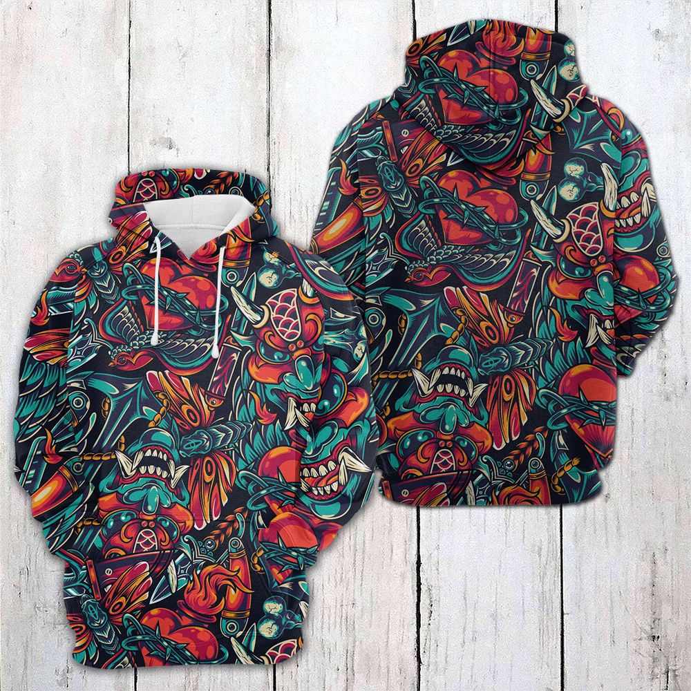 Japan Vintage Tattoo Pullover Premium Hoodie, Perfect Outfit For Men And Women On Christmas New Year Autumn Winter