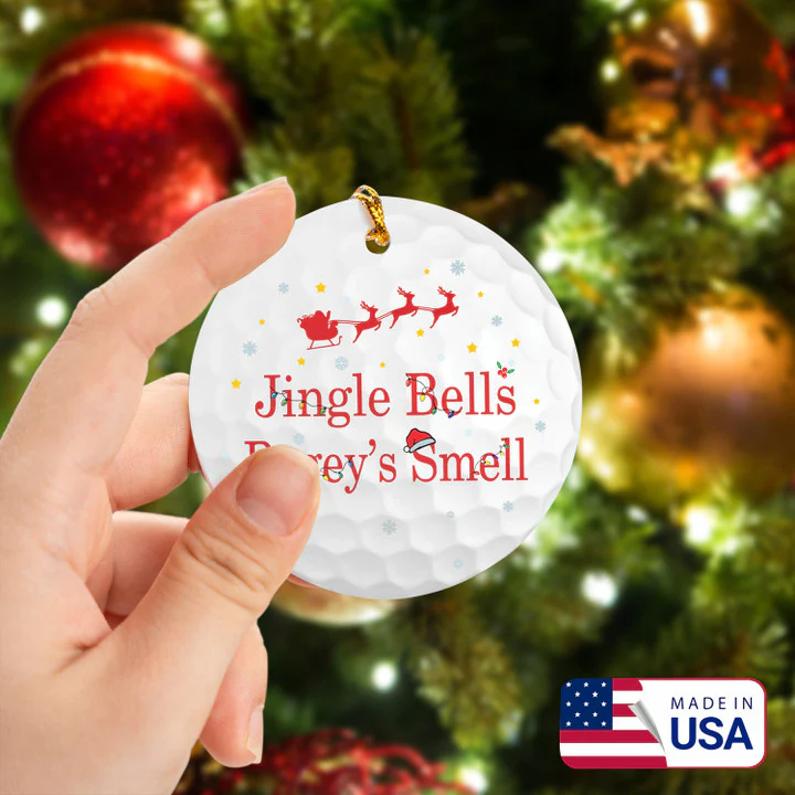 Jingle Bells Bogey's Smell Golf Ceramic Ornament - Best Gift For Golf Lovers, New Year, Christmas - Image 2