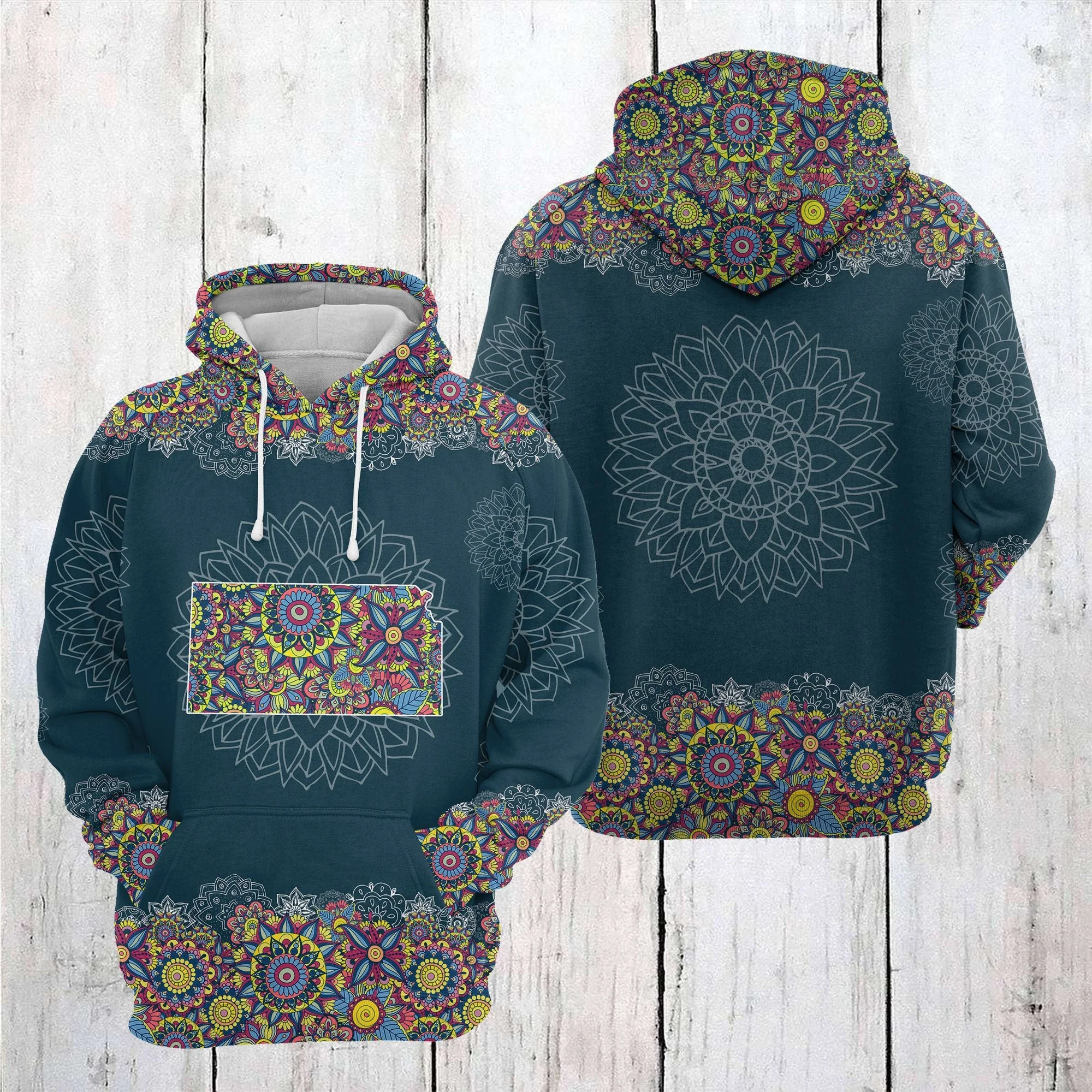 Kansas Mandala Awesome Pattern Pullover Premium Hoodie, Perfect Outfit For Men And Women On Christmas New Year Autumn Winter