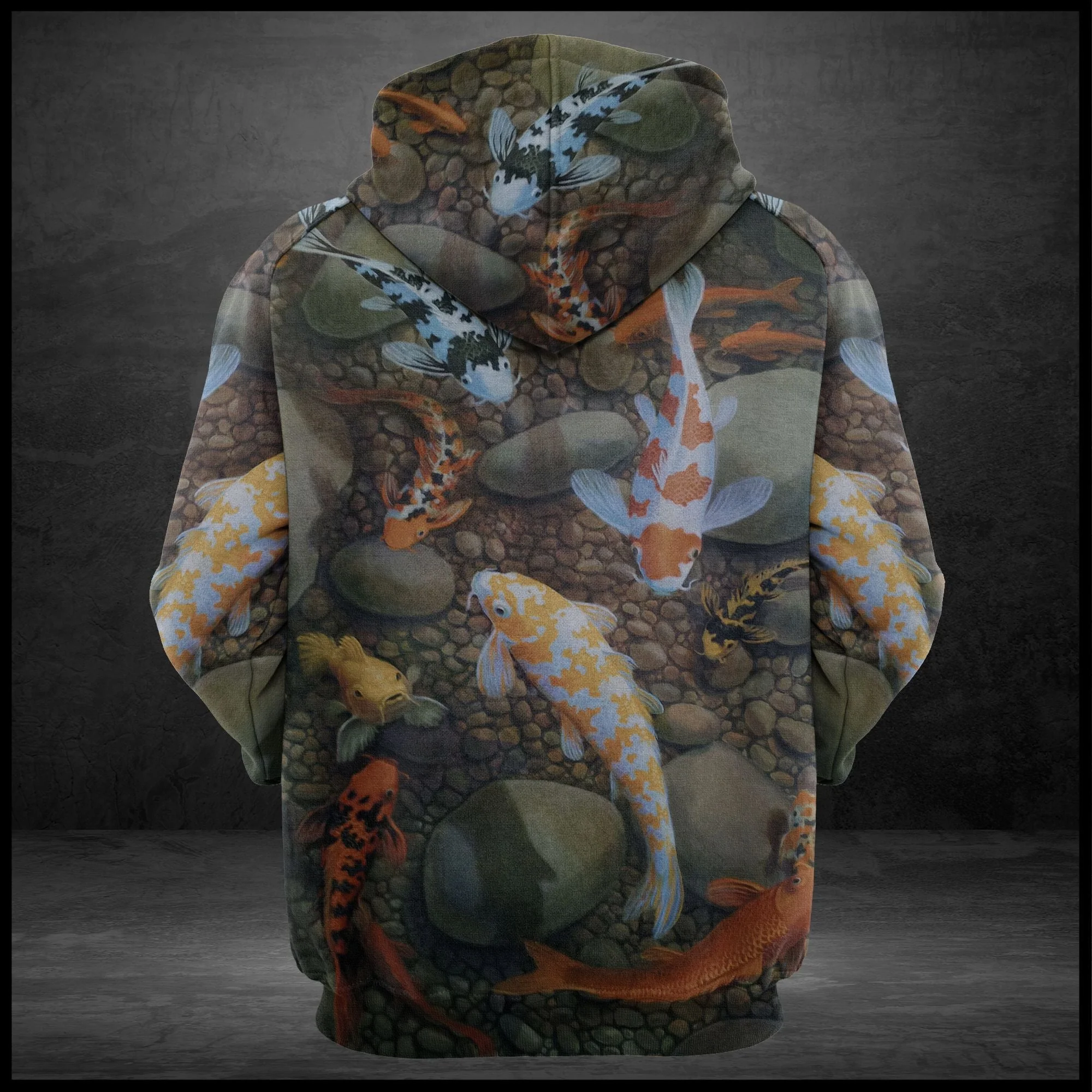 Koi Pond Pullover Premium Hoodie, Perfect Outfit For Men And Women On Christmas New Year Autumn Winter - Image 2