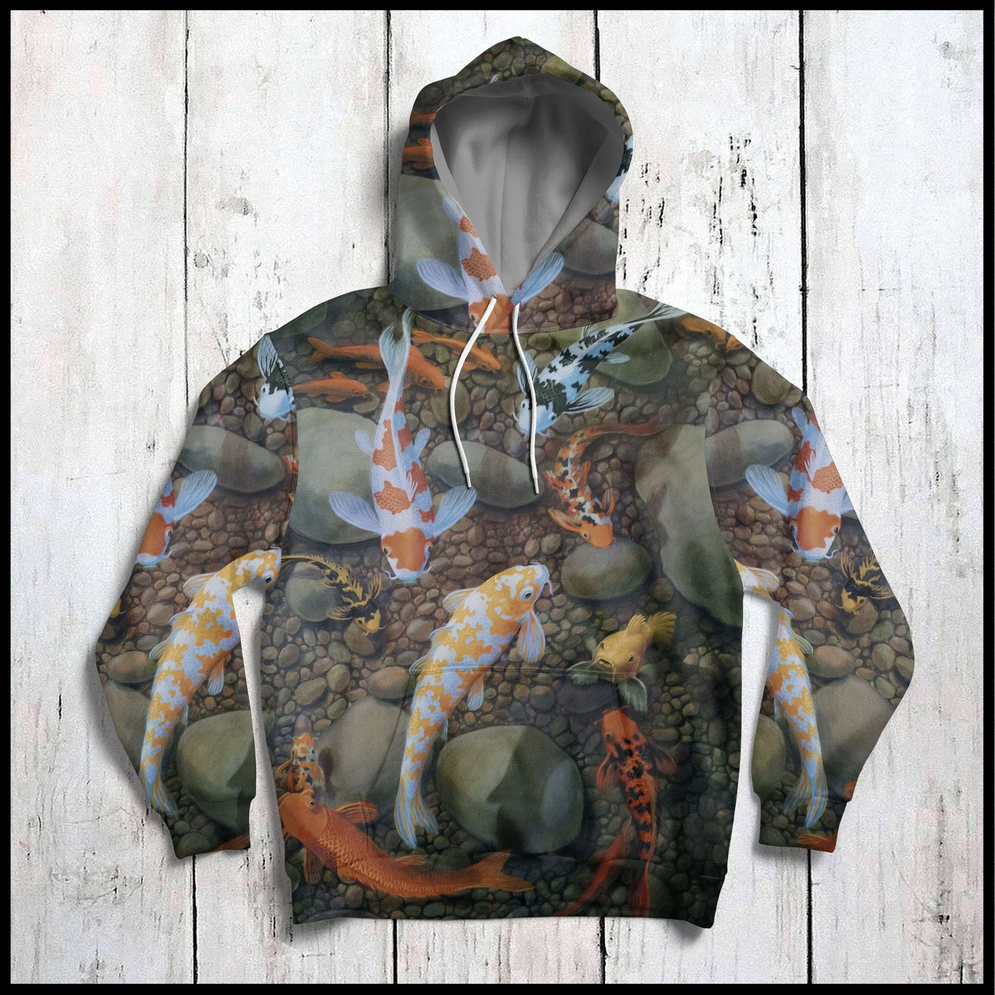 Koi Pond Pullover Premium Hoodie, Perfect Outfit For Men And Women On Christmas New Year Autumn Winter - Image 3