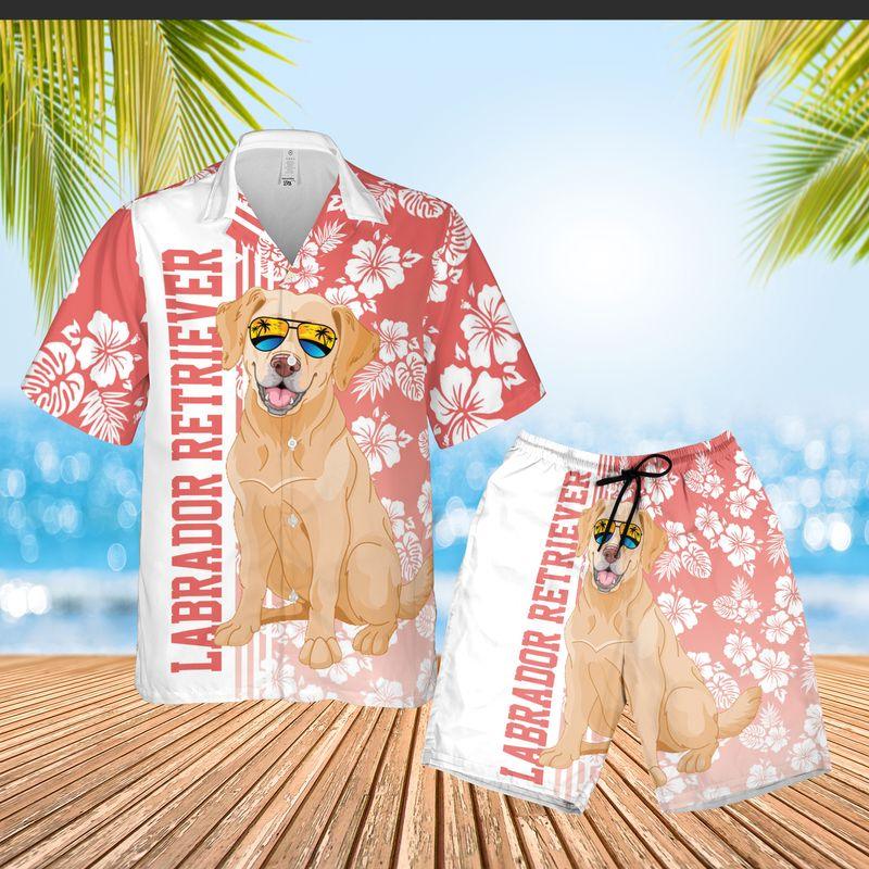 Labrador Retriever Dog Aloha Hawaiian Shirts For Summer, Tropical Hawaiian Shirt For Men Women, Beachwear Gift For Dog Lovers, Dog Mom Dad, Friend