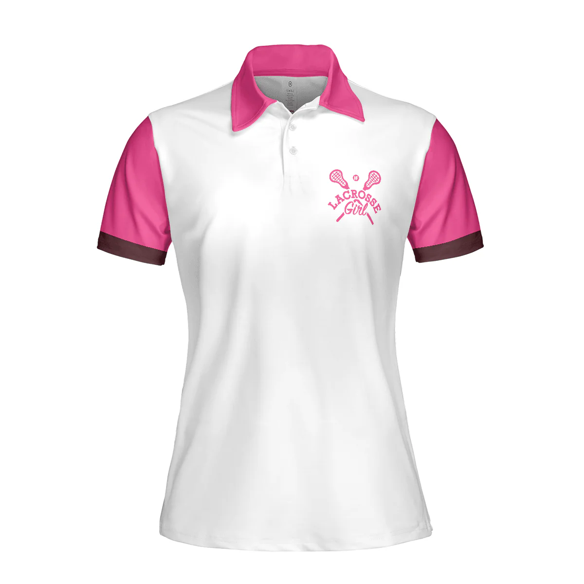 Lacrosse Women Polo Shirt, Don't Let Skirt Fool You White And Pink Lacrosse Women Polo Shirts, Best Gift For Lacrosse Lovers, Ladies - Image 4