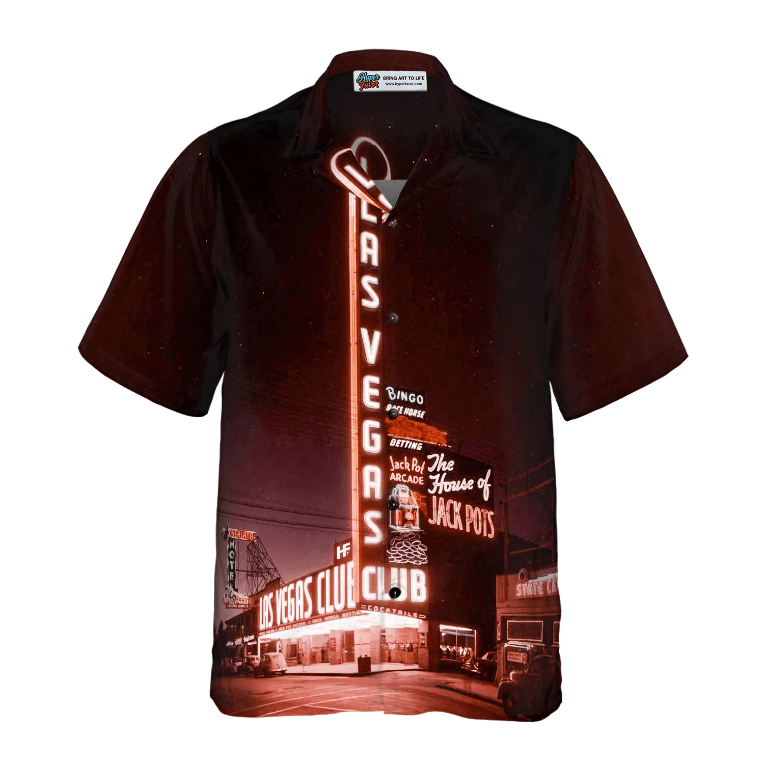 Las Vegas At Night Hawaiian Shirt - Colorful Summer Aloha Shirt For Men Women, Perfect Gift For Friend, Family, Husband, Wife, Boyfriend, Girlfriend - Image 2
