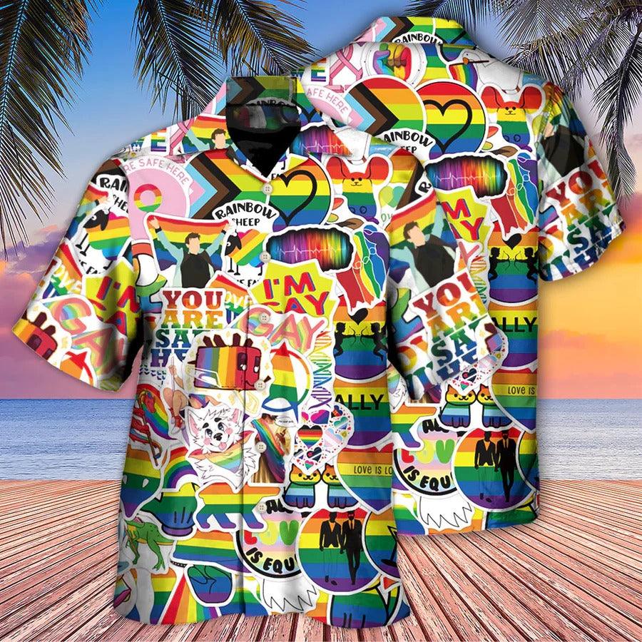 LGBT Aloha Hawaiian Shirt For Summer - LGBT Rainbow I'm Gay Hawaiian Shirt - Rainbow Hawaiian Shirt - Perfect Gift For LGBT