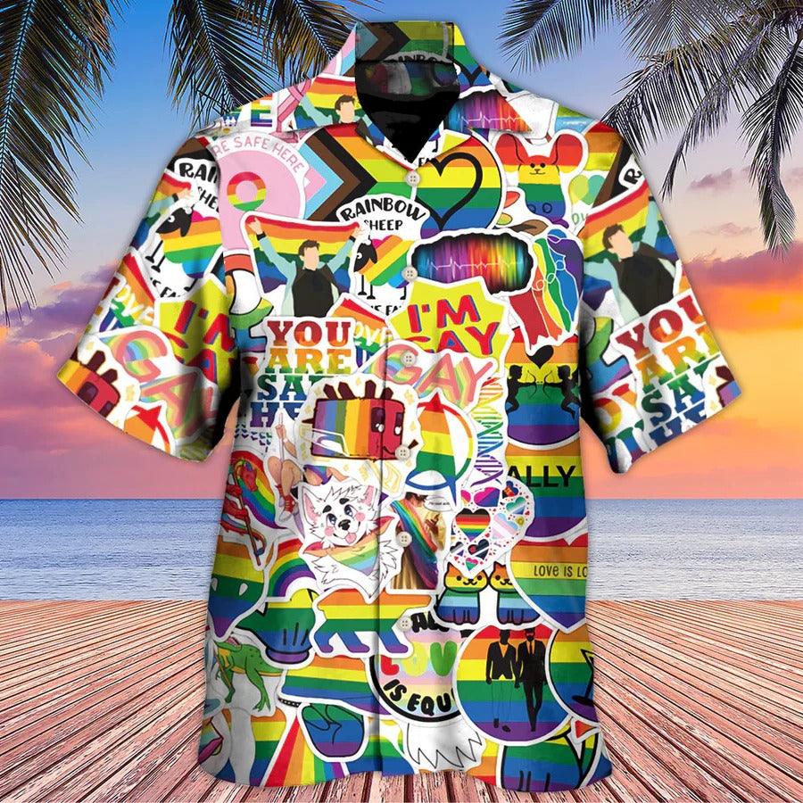 LGBT Aloha Hawaiian Shirt For Summer - LGBT Rainbow I'm Gay Hawaiian Shirt - Rainbow Hawaiian Shirt - Perfect Gift For LGBT - Image 2