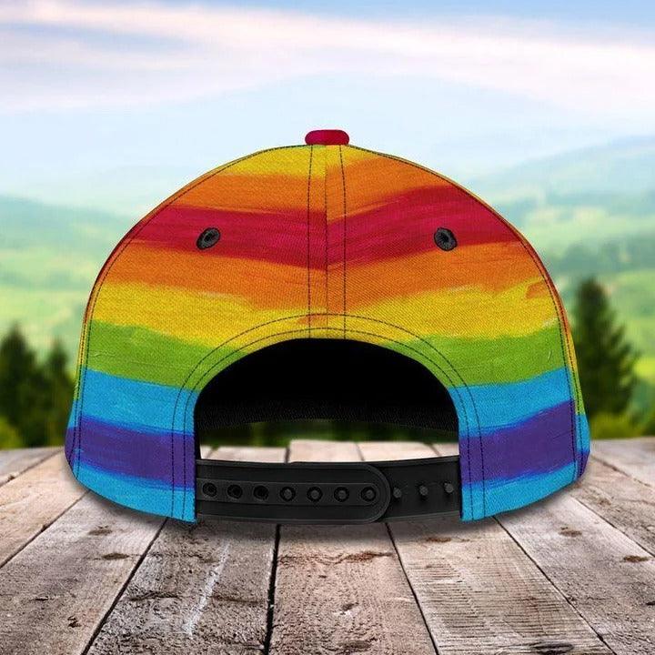 LGBT Cap, Biker Pride Flag LGBT Classic Cap Hat For Men And Women - Perfect LGBT Gift For Love Biker, Friend, LGBT Pride Month - Love Is Love - Image 3