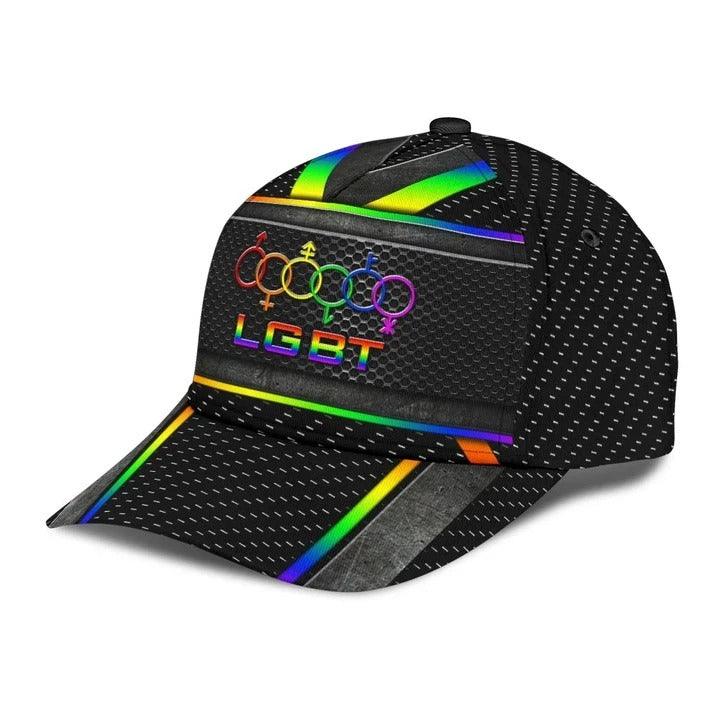 LGBT Cap, Fascinating Proud LGBT Rainbow LGBT Classic Cap Hat For Men And Women, Perfect LGBT Gift For Friend, Couple, LGBT Pride Month - Image 2