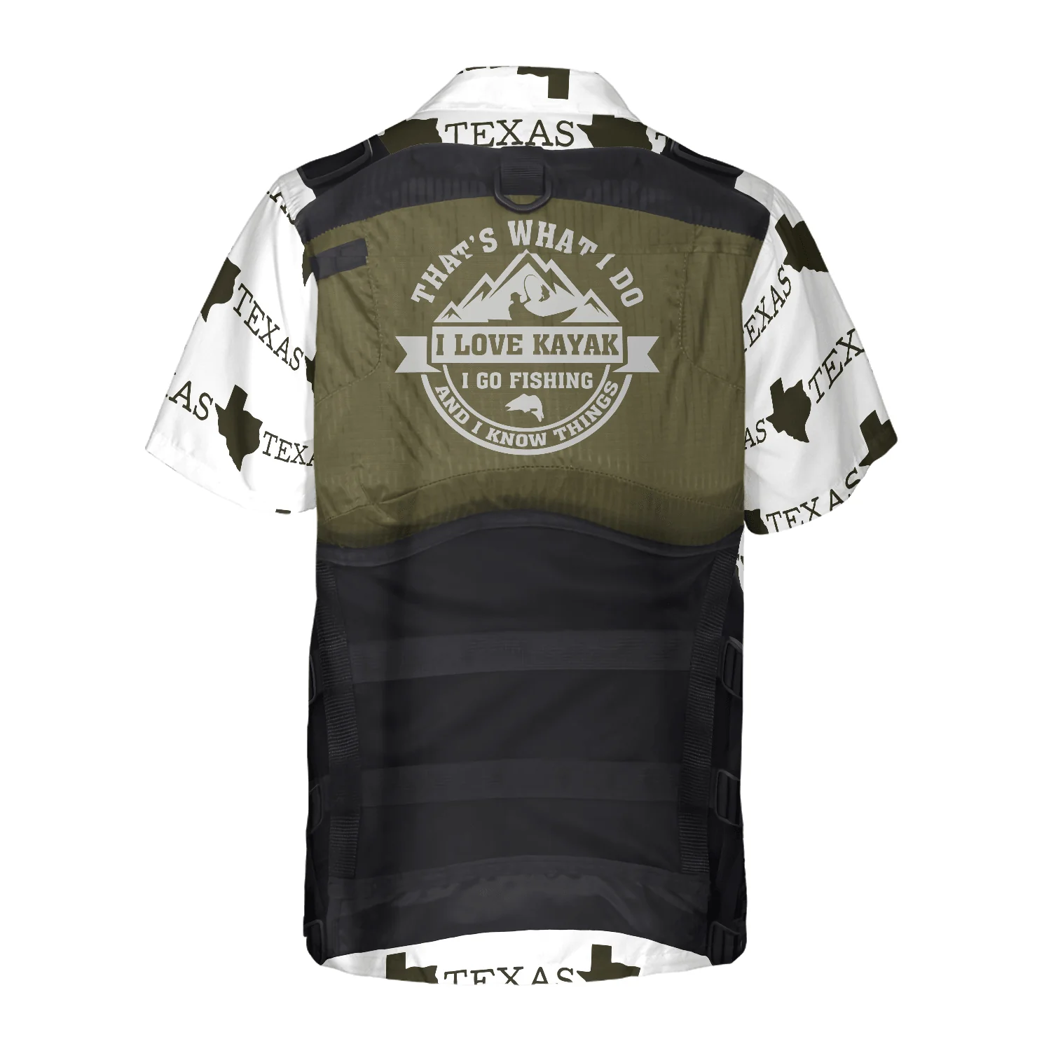 Life Vest Kayak & Fishing Texas Custom Hawaiian Shirt, State Of Texas Logo Texas Flag, Personalized Summer Aloha Shirt Gift For Men Women, Friend - Image 2