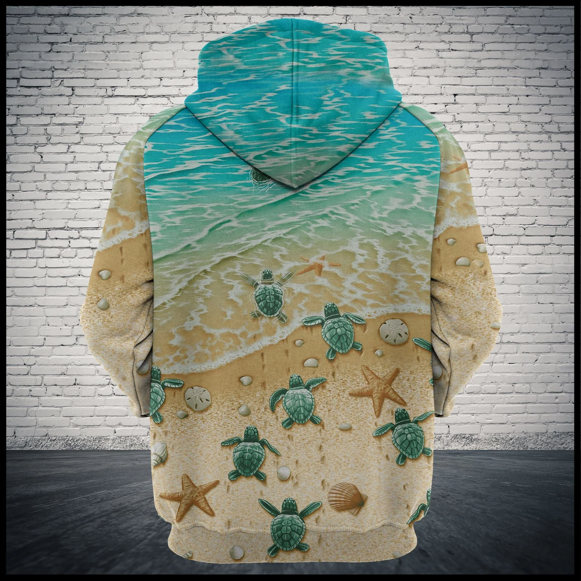 Little Turtle Pullover Premium Hoodie Back To The Sea, Perfect Outfit For Men And Women On Christmas New Year Autumn Winter - Image 2