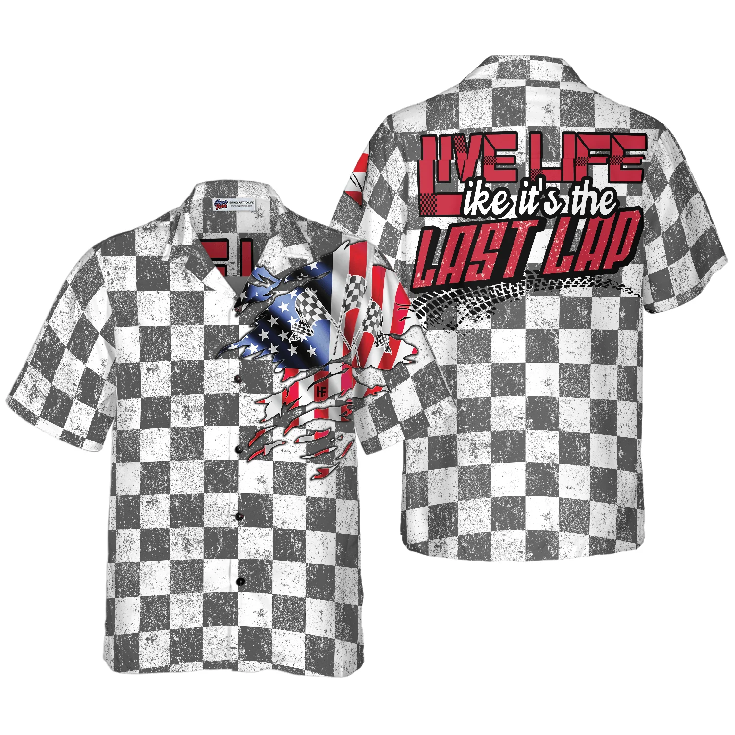 Live Life Like It's The Last Lap, Racing Flag Aloha Hawaiian Shirt For Summer, Colorful Hawaiian Shirt Outfit For Men Women, Gift For Friend, Team