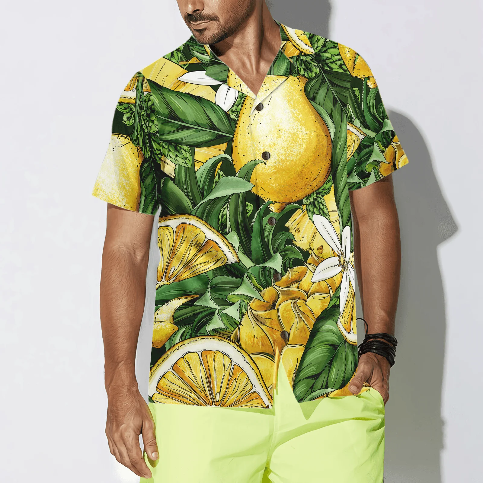 Luxury Summer Lemon & Pineapple Hawaiian Shirt, Colorful Summer Aloha Shirt For Men Women, Perfect Gift For Friend, Team, Family - Image 4