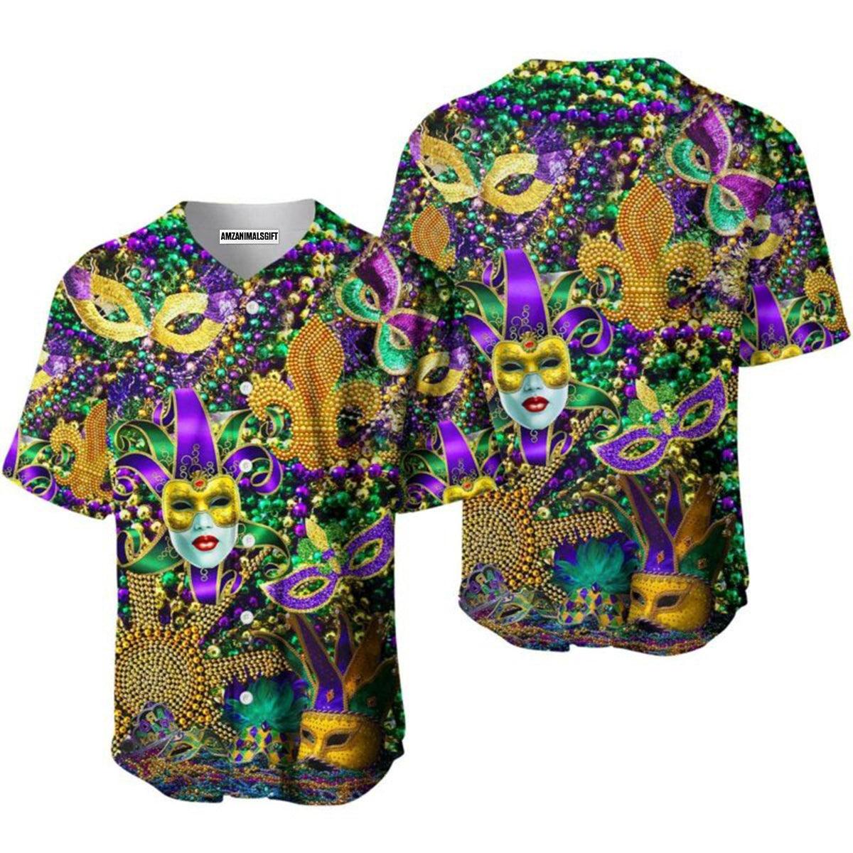 Mardi Gras Fat Tuesdays Color Festival Baseball Jerseys For Men And Women - Perfect Gift For Friend, Family - Image 2