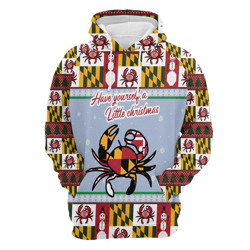 Maryland Xmas Premium Christmas Hoodie, Have Yourself a Little Christmas Unisex Hoodie For Men & Women - Perfect Gift For Christmas, Maryland Lovers - Image 3