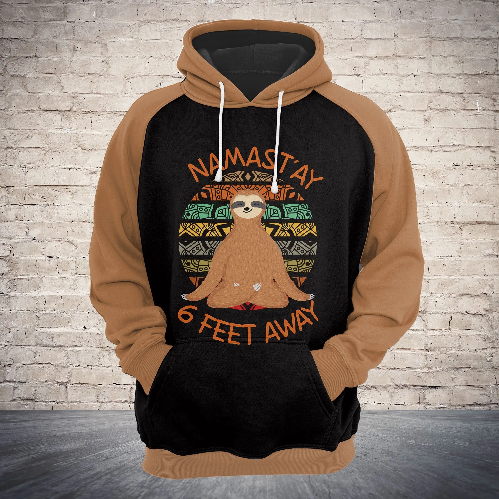 Meditation Pullover Premium Hoodie Mamastay 6 Feet Away, Perfect Outfit For Men And Women On Christmas New Year Autumn Winter