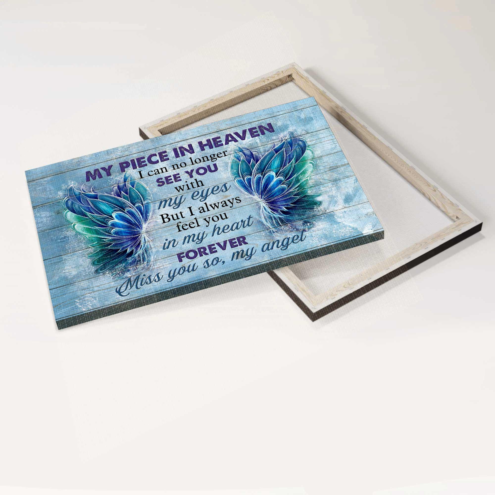 Memorial Premium Wrapped Landscape Canvas - Gorgeous wings canvas, I always feel you in my heart - Heaven Gifts for members family - Image 5