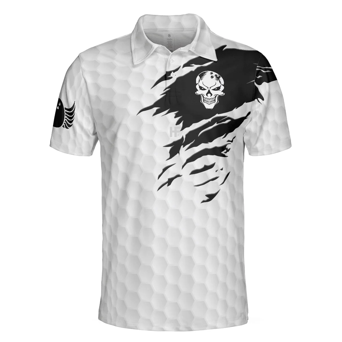 Men Bowling Polo Shirt - This Is My Lucky Do Not Wash Bowling Shirt Polo Shirt, Black And White Skull Golfing Shirt - Perfect Gift For Men - Image 3