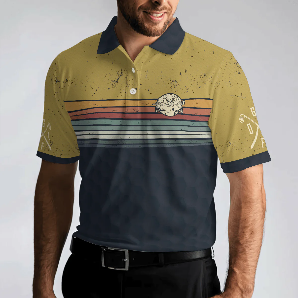 Men Golf Polo Shirt - Best Dad By Par Golf Dad Polo Shirt, Plus Size Golfing Polo Style Men Golf Polo Shirt - Perfect Polo Shirt For Men, Golfers - Image 5