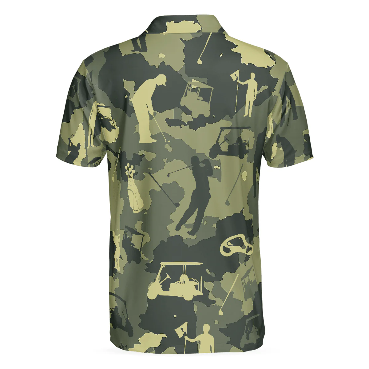 Men Golf Polo Shirt - Camouflage Texture Golf Set Polo Shirt, Military Men Polo Shirt - Perfect Polo Shirt For Men, Golfers - Image 2