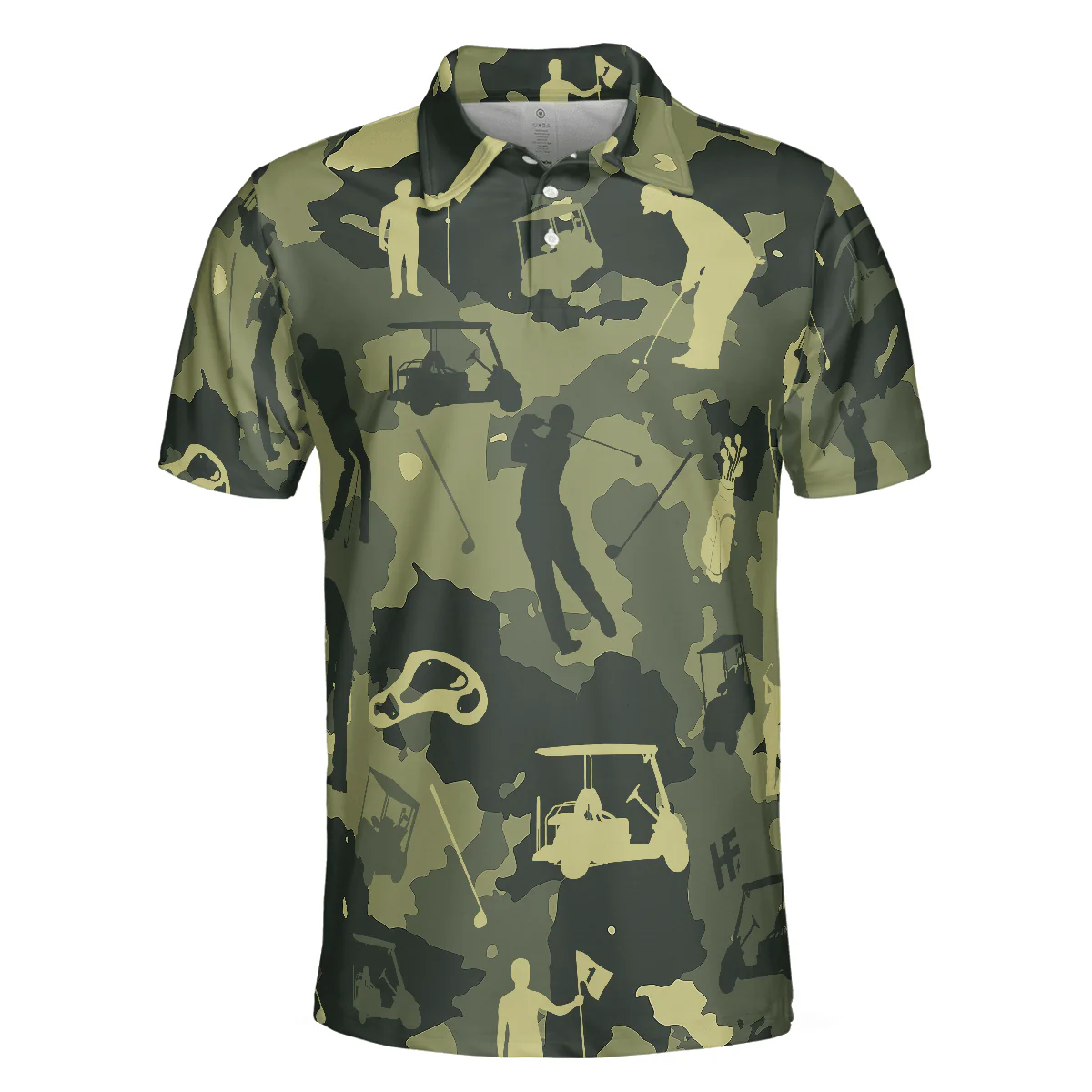 Men Golf Polo Shirt - Camouflage Texture Golf Set Polo Shirt, Military Men Polo Shirt - Perfect Polo Shirt For Men, Golfers - Image 3
