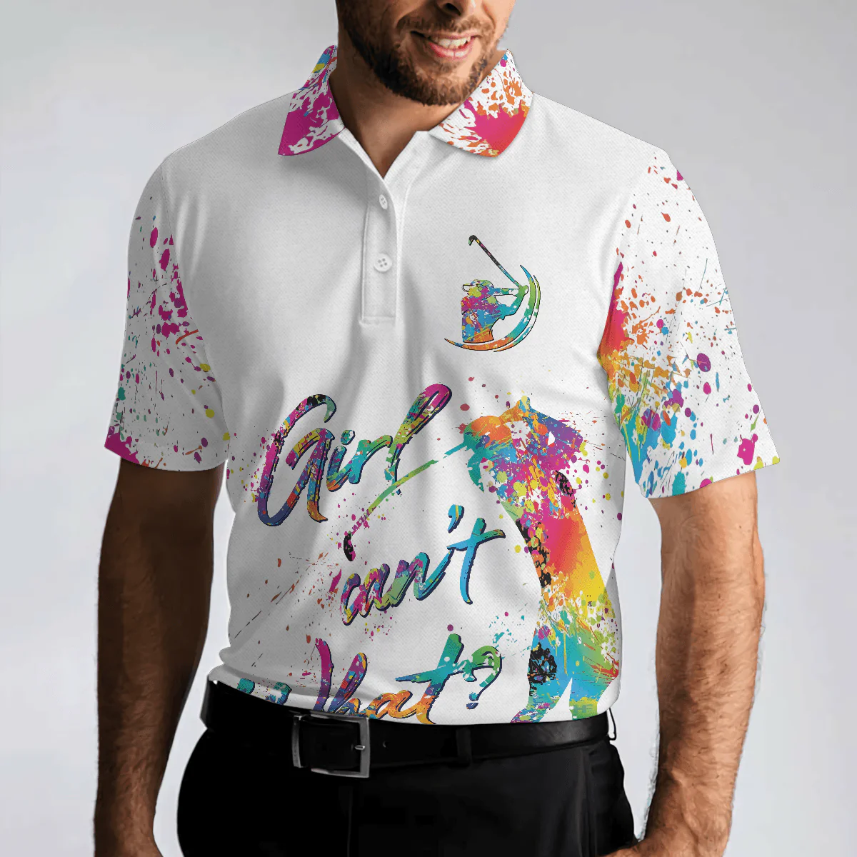 Men Golf Polo Shirt - Color Golfer Men Polo Shirts, Girl Can't What Golf Shirt For Men, Gift For Golfers - Image 4
