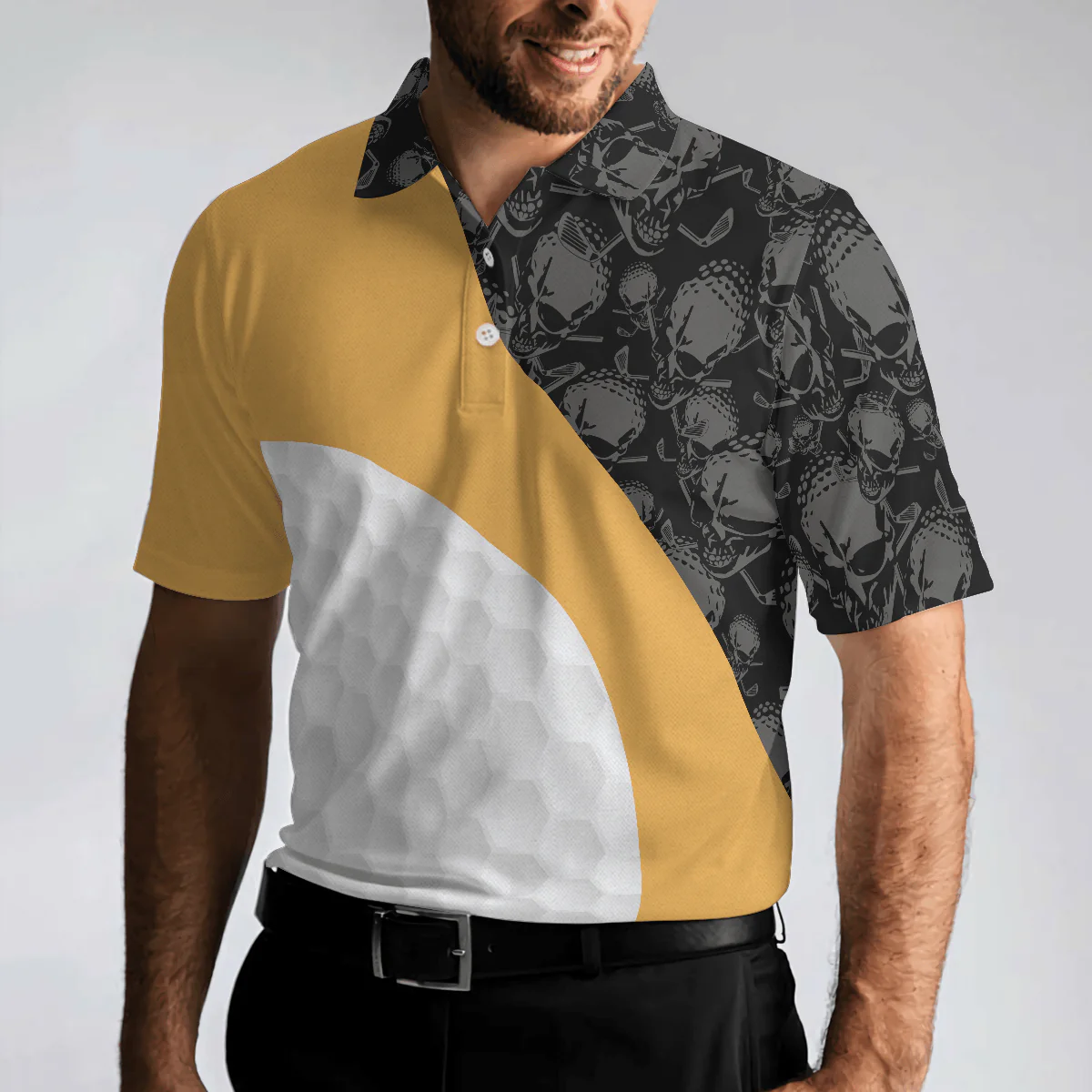 Men Golf Polo Shirt - Colorful Golfing Men Polo Shirt, Golf Beer Repeat Shirt For Male Players, Cool Golf Gift Idea For Men, Golfers - Image 4