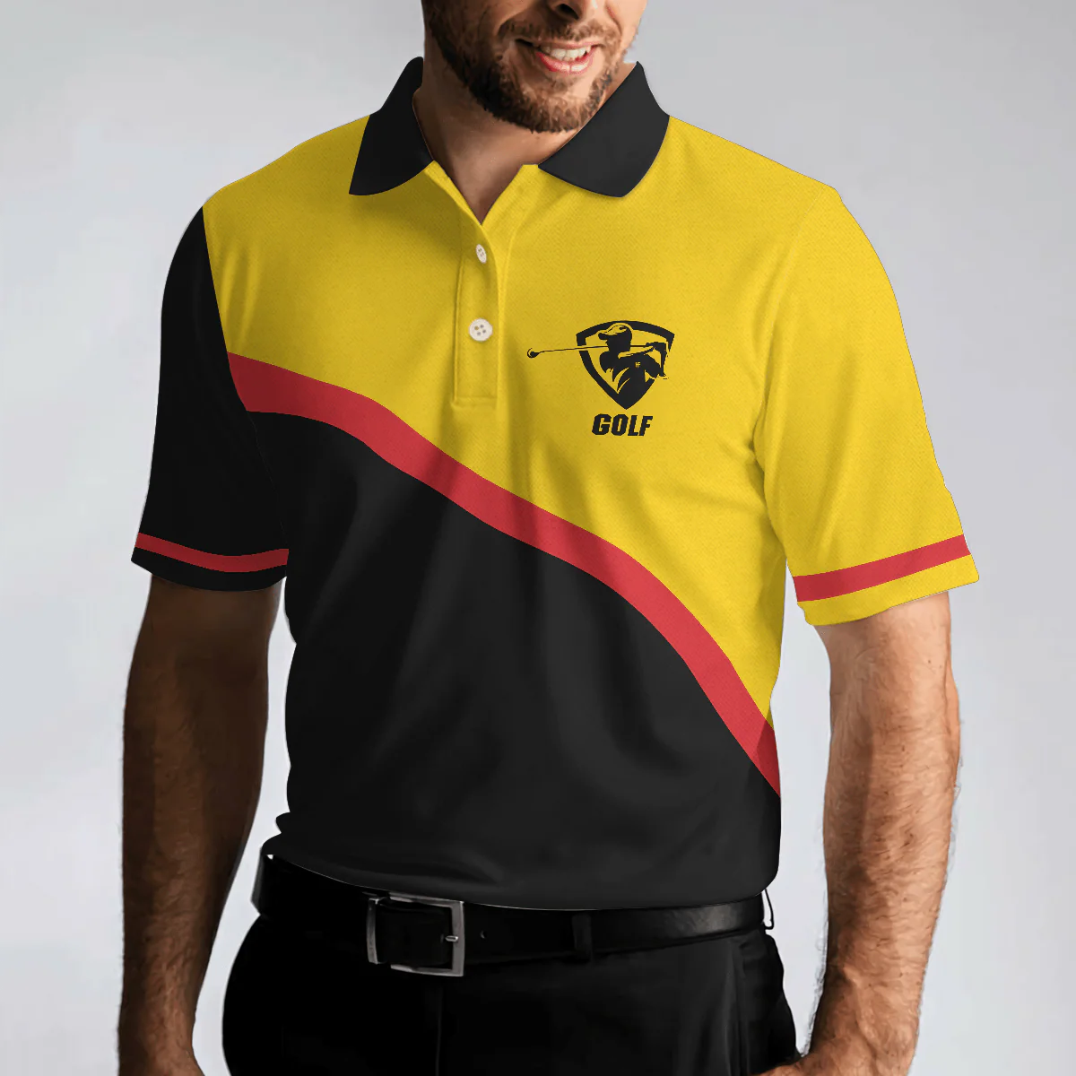 Men Golf Polo Shirt - Der Schlechteste Tag Des Golfsports Schlagen Sie Den Besten Tag Der Arbeit Polo Shirt, German Golf Shirt For Men - Image 4