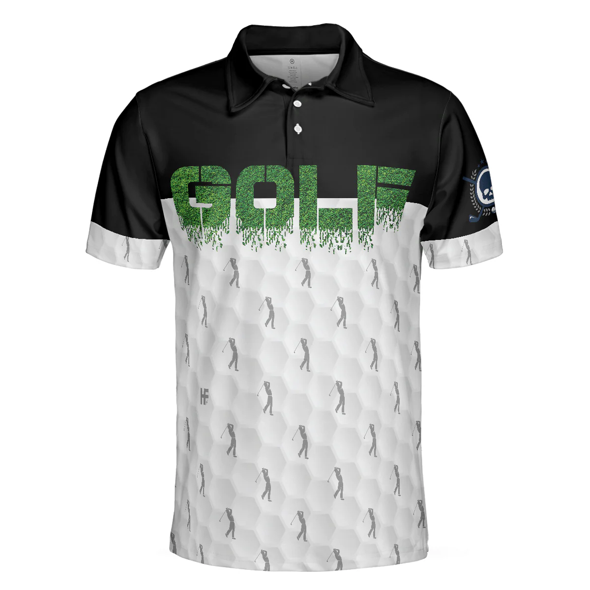Men Golf Polo Shirt - Funny Golfer Seamless Pattern Golf Men Polo Shirt - Perfect Polo Shirt For Men, Golfers - Image 3