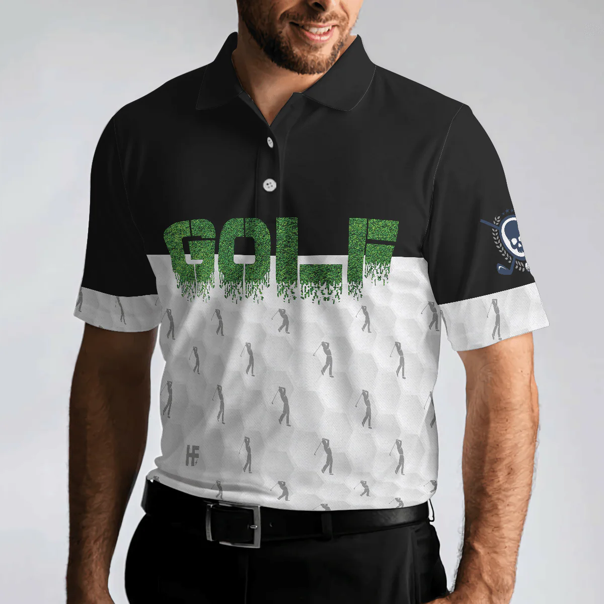 Men Golf Polo Shirt - Funny Golfer Seamless Pattern Golf Men Polo Shirt - Perfect Polo Shirt For Men, Golfers - Image 4