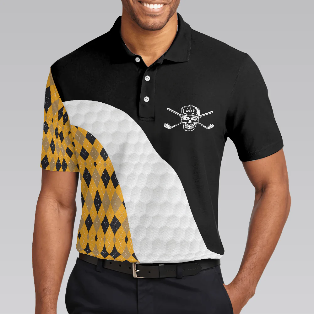 Men Golf Polo Shirt - Funny Golfing Men Polo Shirt, Golfing Without Beer Is Just Walking On The Grass Men Golf Polo Shirt - Perfect Gift For Men, Golfers - Image 4