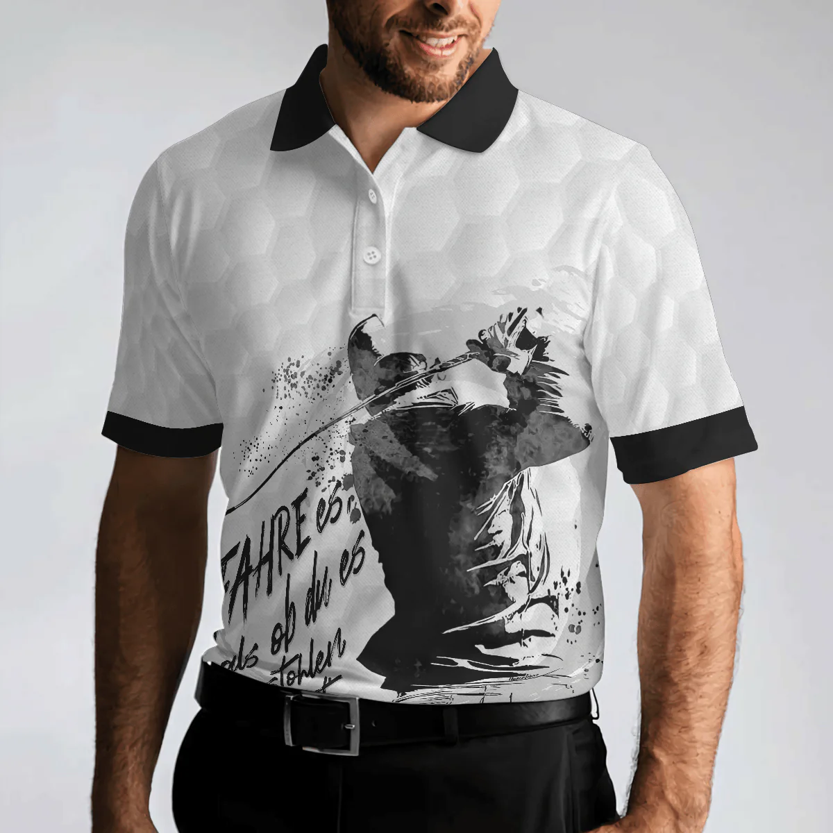 Men Golf Polo Shirt - German Golfing Men Polo Shirt, Fahre Es Als Ob Du Es Gestohlen Hättest Polo Shirt, Best Golf Shirt For Men, Gift For Golfers - Image 4