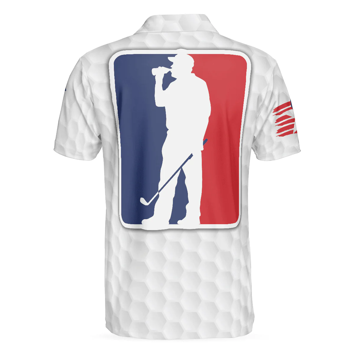 Men Golf Polo Shirt - Golf American Flag Men Polo Shirt, American Flag Golf And Drink Lover Polo Shirt, Drinking Golf Shirt For Men, Gift For Golfers - Image 2