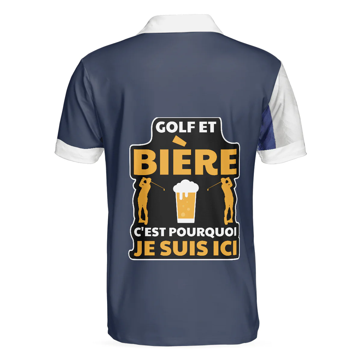 Men Golf Polo Shirt - Golf And Beer France Flag, Golf Et Bière C'est Pourquoi Je Suis Ici Men Golf Polo Shirt - Perfect Polo Shirt For Men, Golfers - Image 2