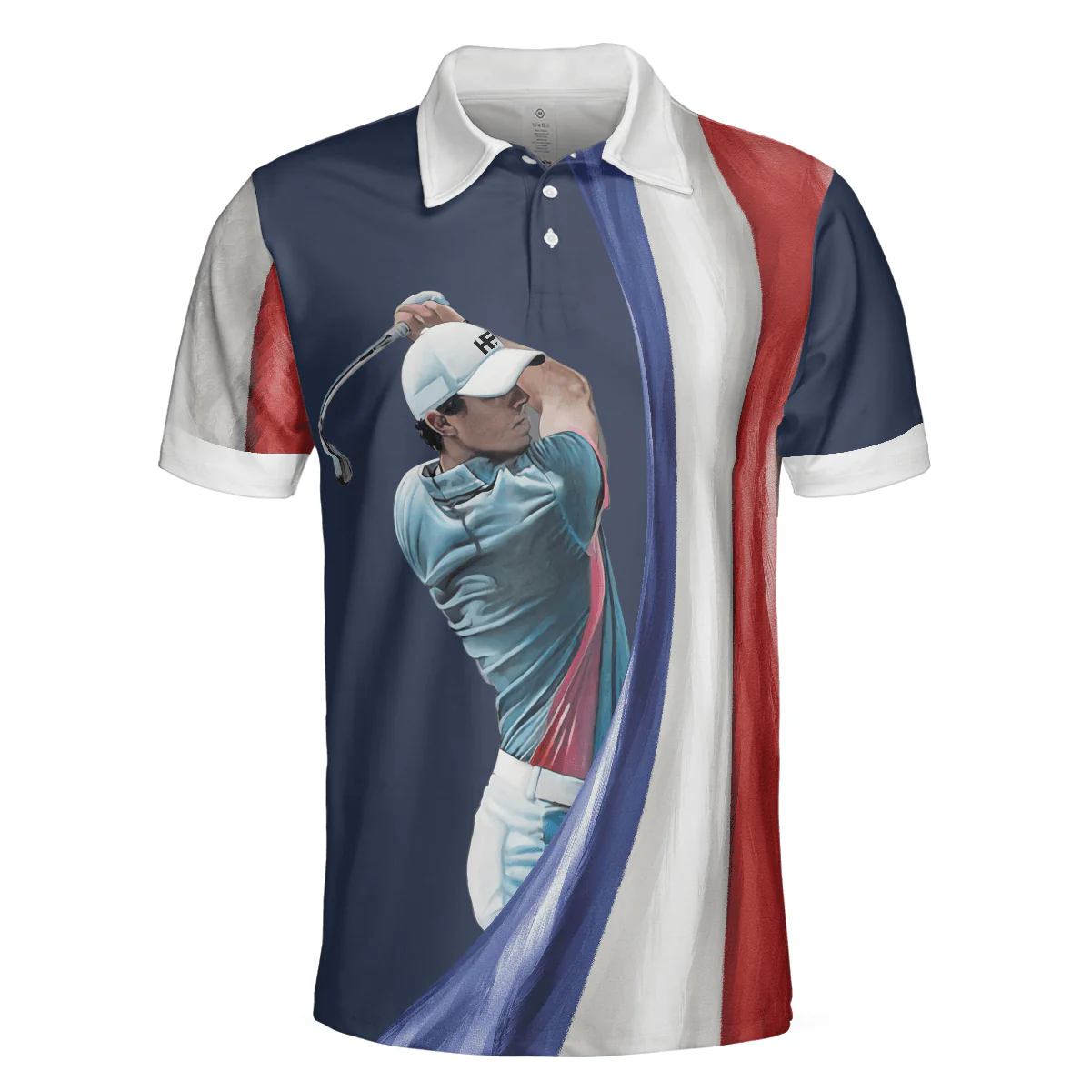 Men Golf Polo Shirt - Golf And Beer France Flag, Golf Et Bière C'est Pourquoi Je Suis Ici Men Golf Polo Shirt - Perfect Polo Shirt For Men, Golfers - Image 3