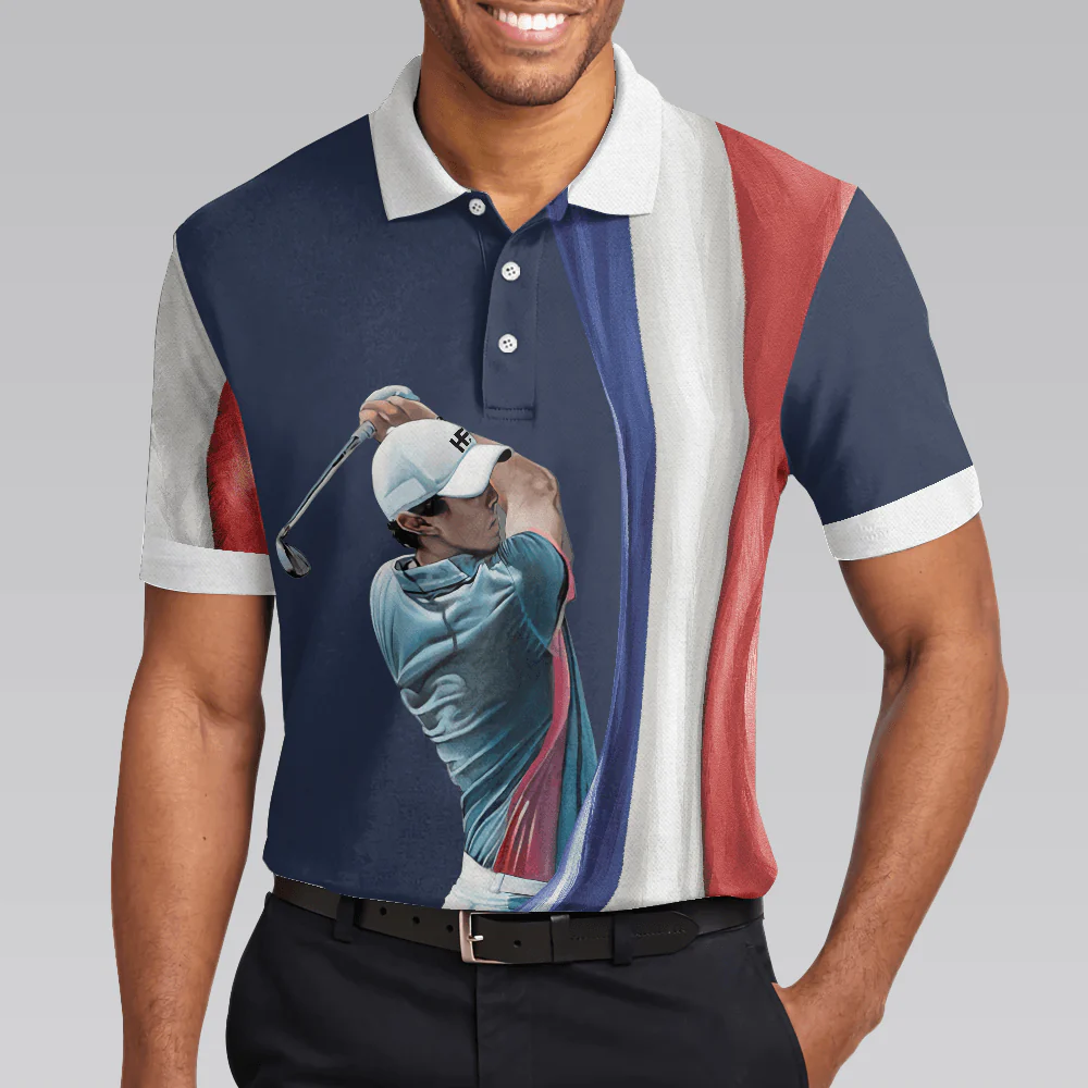 Men Golf Polo Shirt - Golf And Beer France Flag, Golf Et Bière C'est Pourquoi Je Suis Ici Men Golf Polo Shirt - Perfect Polo Shirt For Men, Golfers - Image 5
