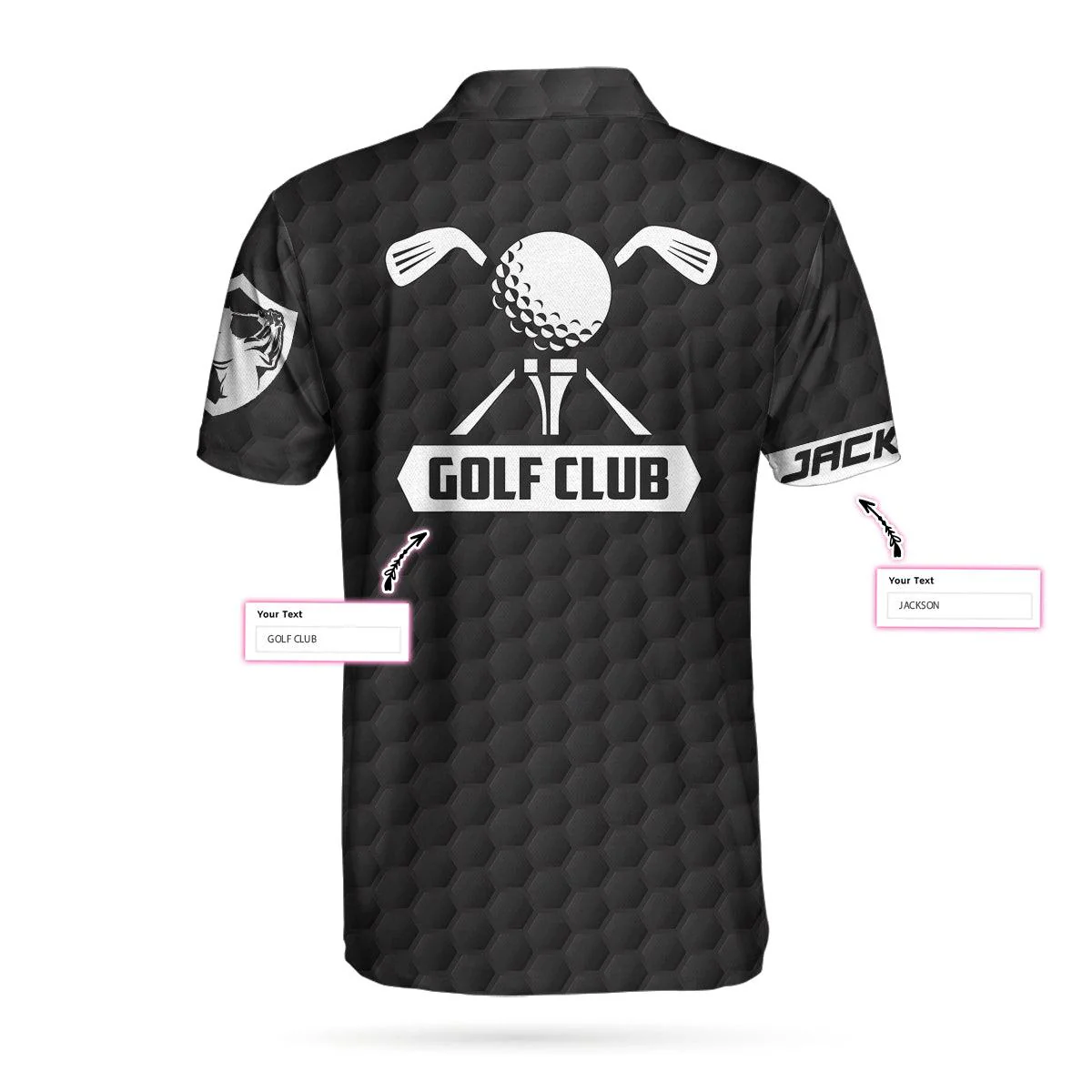Men Golf Polo Shirt - Golf Ball And Golf Club Custom, Personalized Black American Flag Men Polo Shirt - Perfect Polo Shirt For Men, Golfers - Image 3