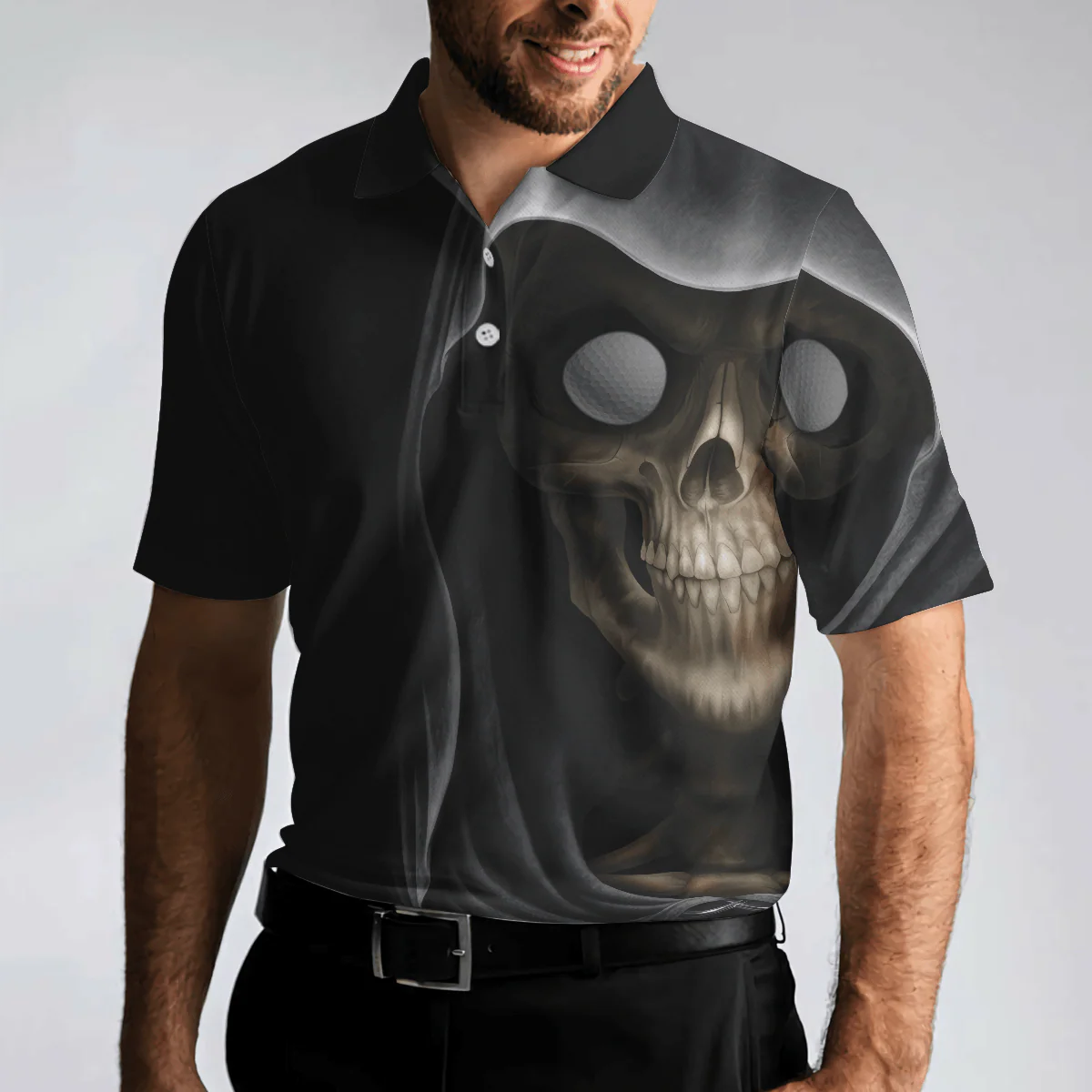 Men Golf Polo Shirt - Golf Bring Beer Polo Shirt, The Devil Whispered To Me I'm Coming For You Polo Shirt - Perfect Gift For Men, Golfers - Image 4