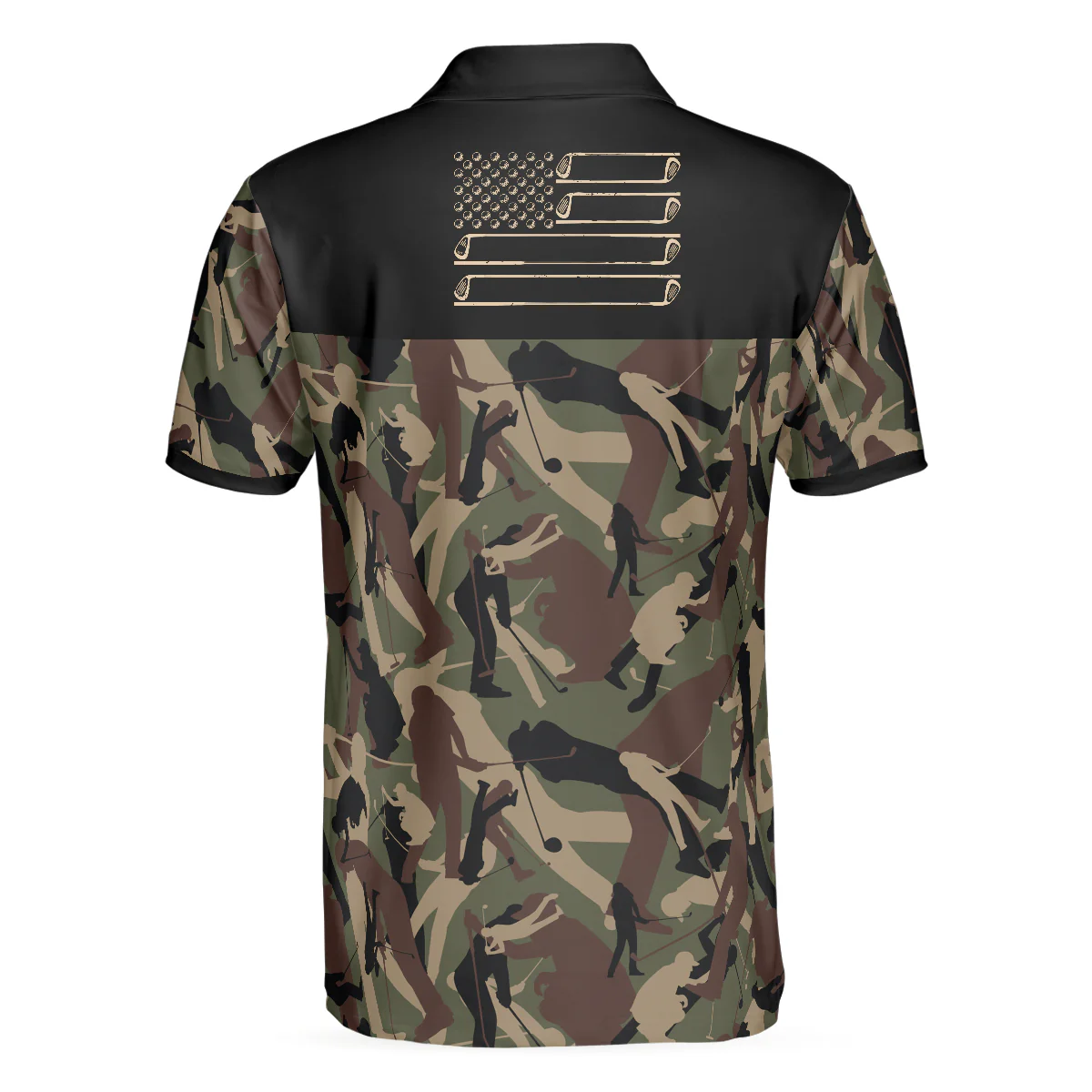 Men Golf Polo Shirt - Golf Camouflage Pattern Golf Polo Shirt, Military Golfing Polo Shirt, Camo Golf Shirt - Perfect Gift For Men, Golfers - Image 3