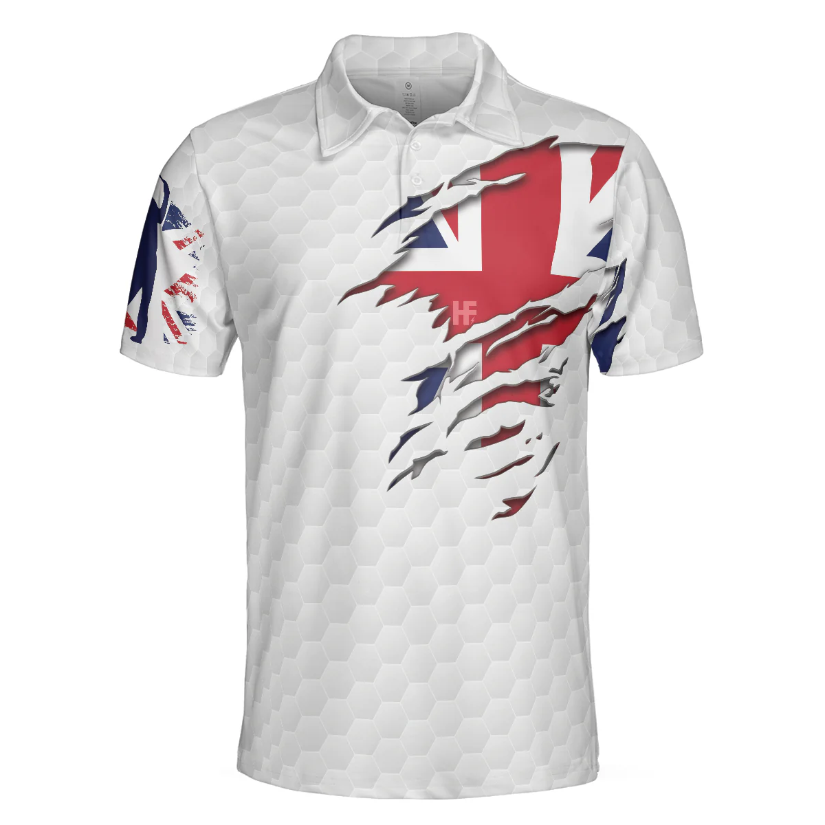 Men Golf Polo Shirt - Golf Club United Kingdom Flag Men Polo Shirt, Great Britain Union Jack Men Polo Shirt - Perfect Polo Shirt For Men, Golfers - Image 2