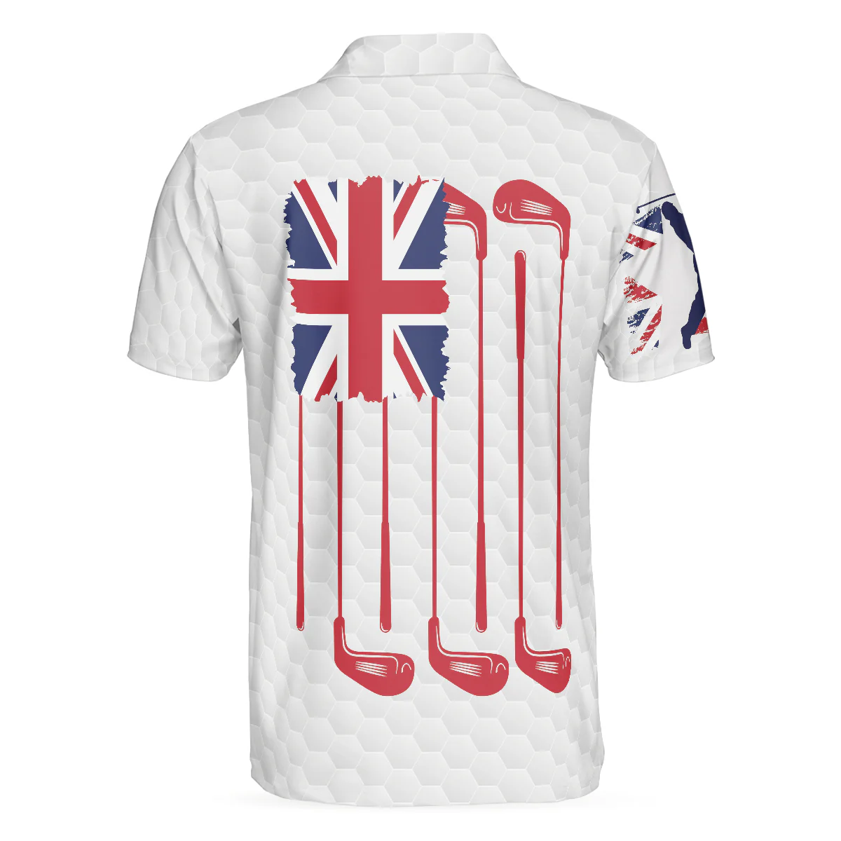 Men Golf Polo Shirt - Golf Club United Kingdom Flag Men Polo Shirt, Great Britain Union Jack Men Polo Shirt - Perfect Polo Shirt For Men, Golfers - Image 3
