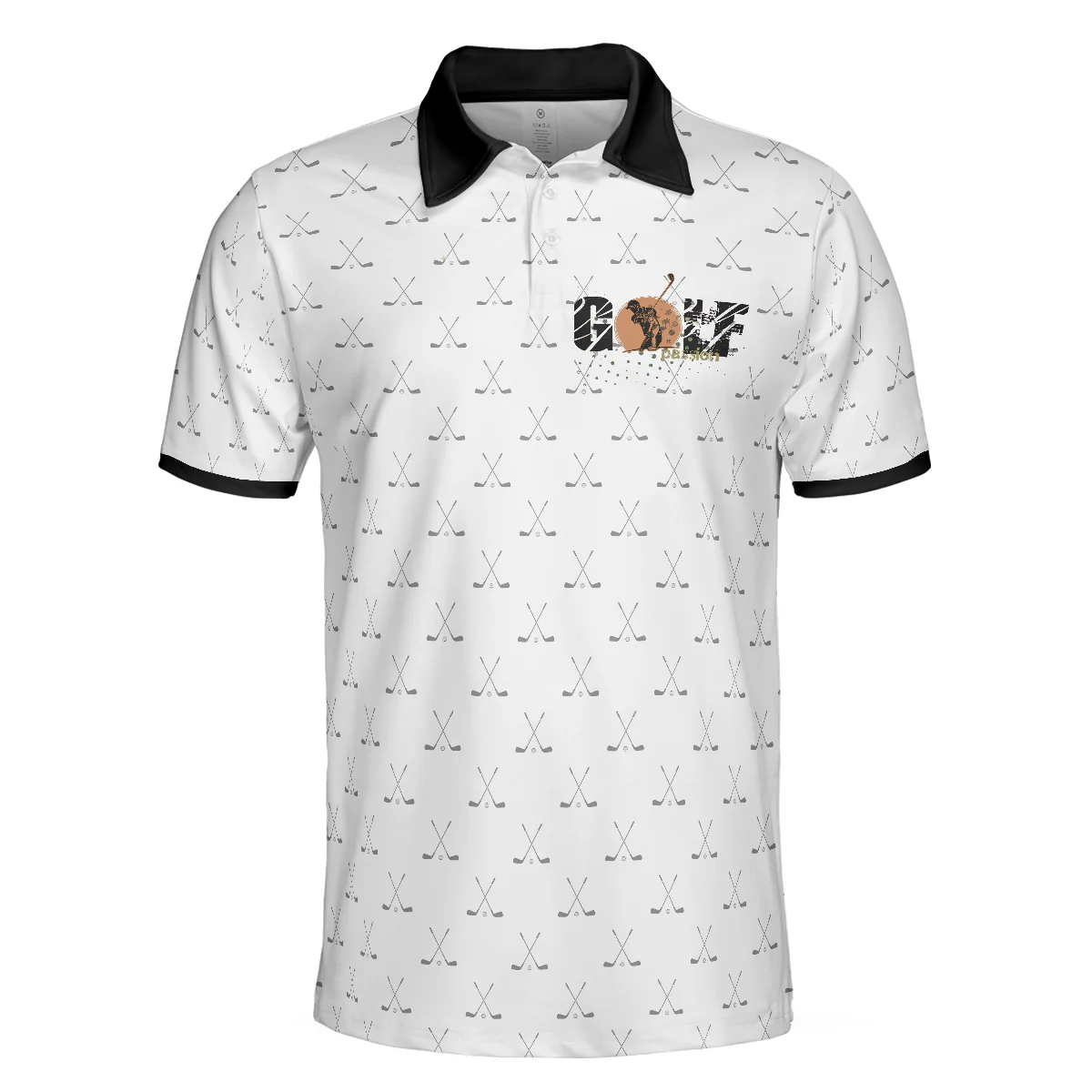 Men Golf Polo Shirt - Golf Clubs Pattern Men Polo Shirt, I Hate Golf Oh Nice Shot I Love Golf Men Polo Shirt - Perfect Polo Shirt For Men, Golfers - Image 2