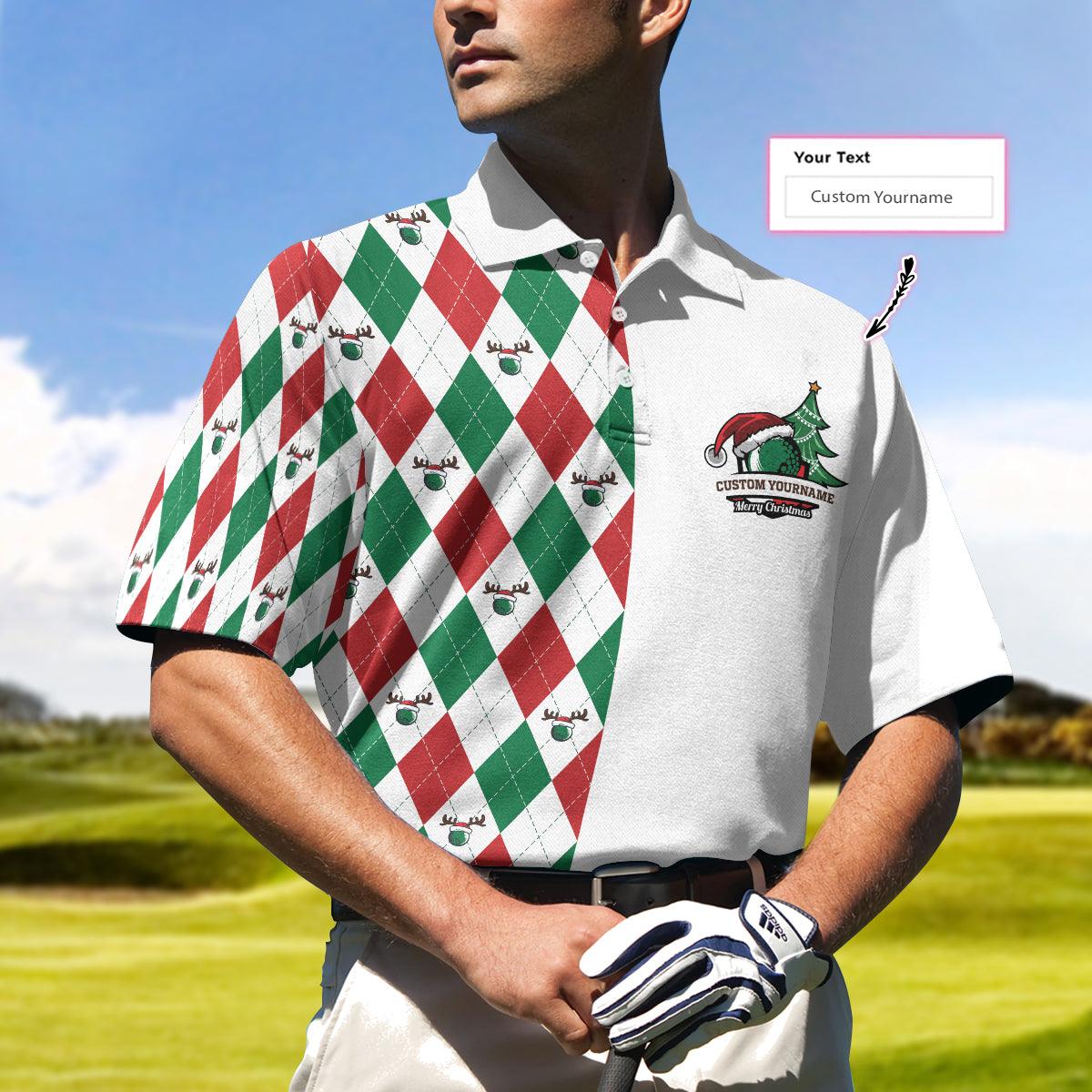 Men Golf Polo Shirt - Golf Custom Men Polo Shirt All I Want For Christmas Is A Hole In One Men Polo Shirt - Perfect Gift For Men, Golfers - Image 5