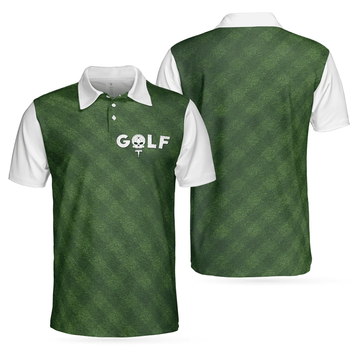 Men Golf Polo Shirt - Golf Green Background Men Polo Shirt, Classic Green Golf Shirt For Men Polo Shirt - Perfect Polo Shirt For Men, Golfers