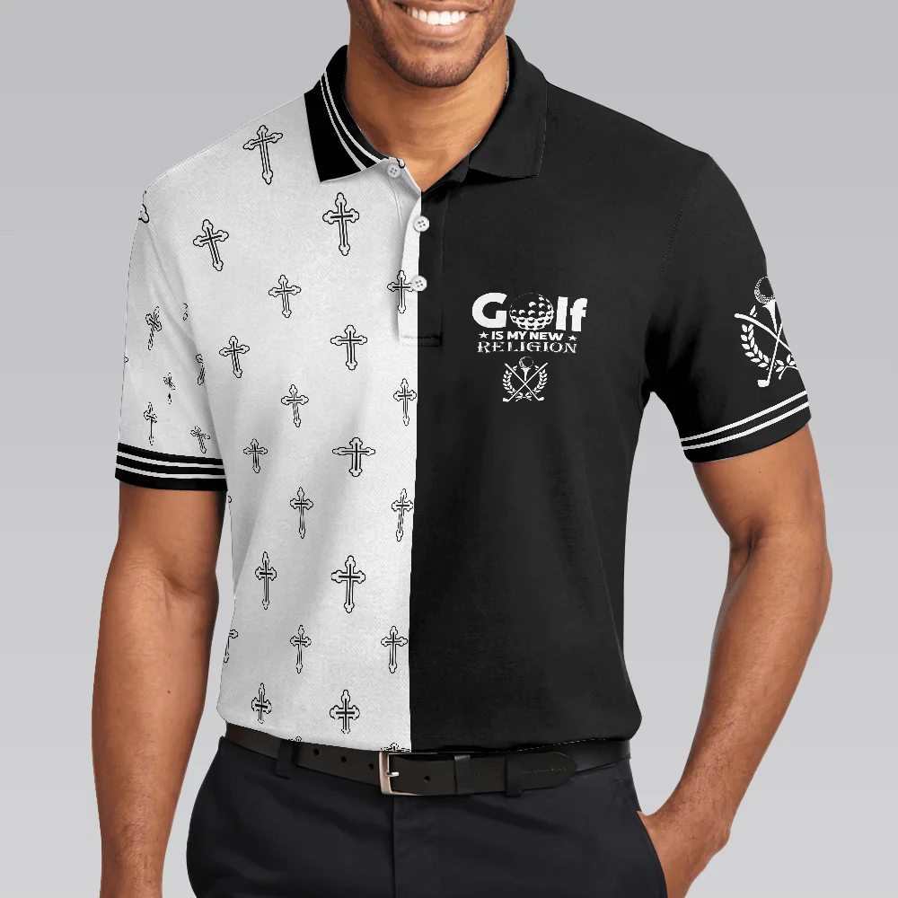 Men Golf Polo Shirt - Golf Is My New Religion Polo Shirt, Golf Gift For Men, Polo Shirt Gift For Men, Best Gift For Men Golfers - Image 5