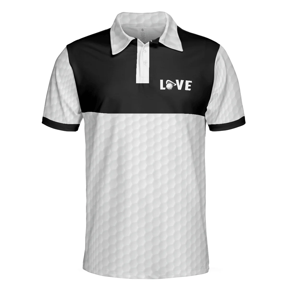Men Golf Polo Shirt - Golf Is My Therapy Golf Polo Shirt, Black And White Golf Love Men Golf Polo Shirt - Perfect Polo Shirt For Men, Golfers - Image 3