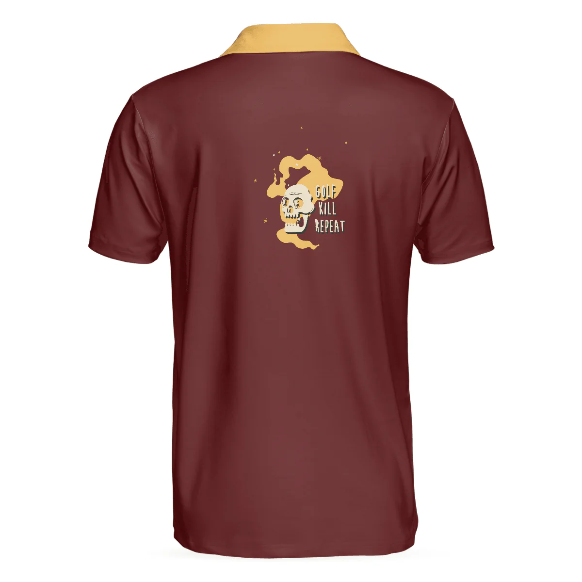 Men Golf Polo Shirt - Golf Kill Repeat Funny Death Skull Polo Shirt, Vintage Men Golf Polo Shirt - Perfect Polo Shirt For Men, Golfers - Image 3