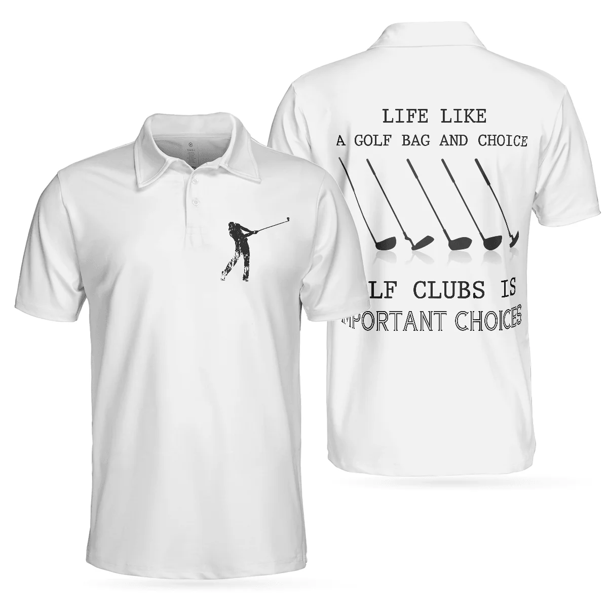 Men Golf Polo Shirt - Golf Life Golf Club Is Important Choices Polo Shirt For Men, White Funny Golfing Polo Shirt - Perfect Polo Shirt For Men, Golfers
