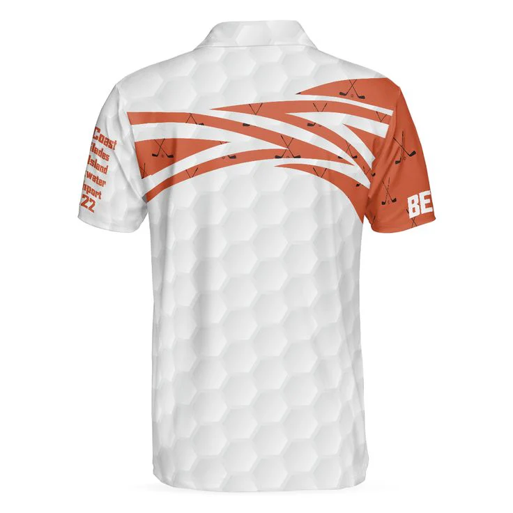 Men Golf Polo Shirt - Golf Men Polo Shirt, 5 Five & V Orange Golf Men Golf Polo Shirt - Perfect Polo Shirt For Men, Golfers - Image 3