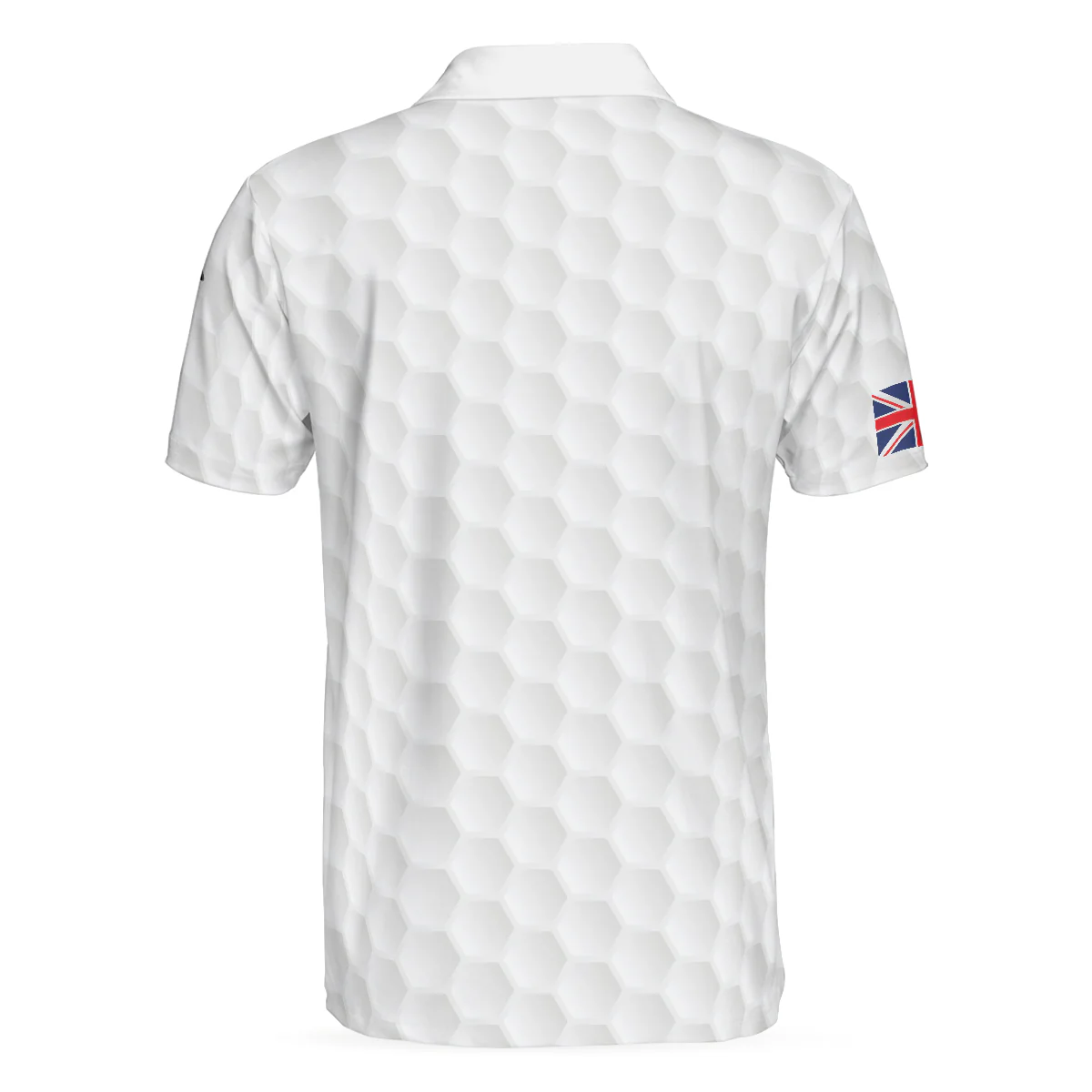 Men Golf Polo Shirt - Golf Texture United Kingdom Men Polo Shirt, Great Britain Union Jack Polo Shirt, UK Golf Shirt For Men, Best Gift For Golfers - Image 3