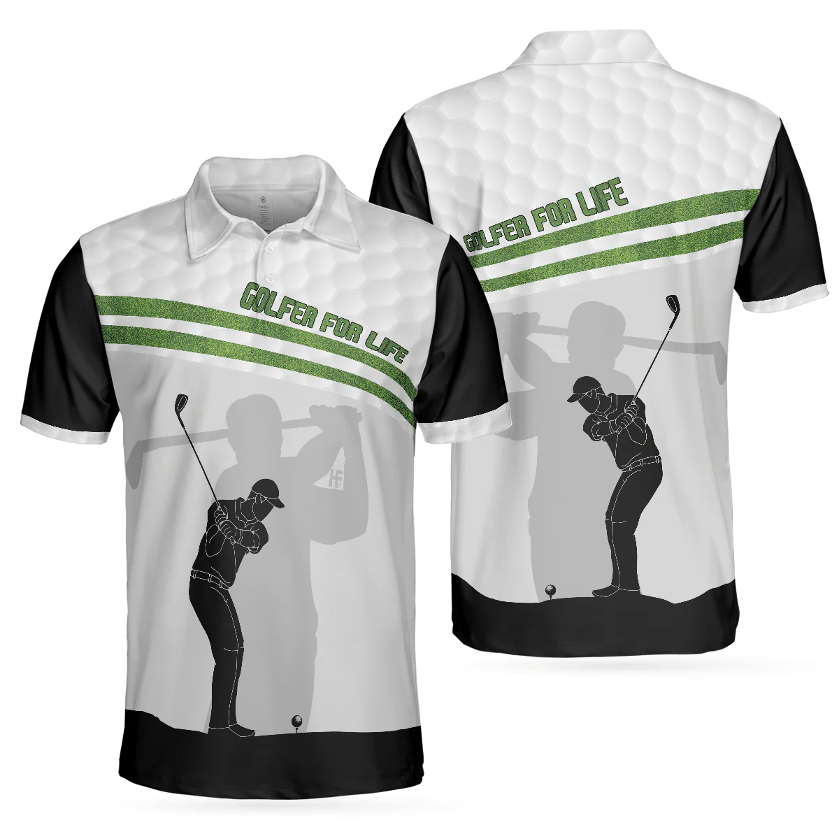 Men Golf Polo Shirt - Golfer For Life Golf Men Polo Shirt, Golf Swing Shirt For Male Golfers, Best Golf Shirt For Hot Weather, Best Gift For Golfers